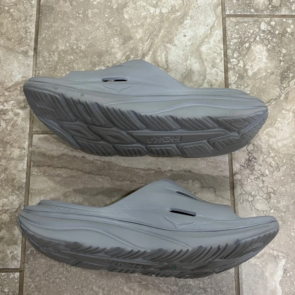 Hoka Ora Recovery Slide 3 Mens 14 Grey Comfort Sandals Slip On 1135061